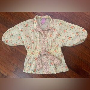 Vintage Girls Blouse/Boho/Peasant/Cottage-core Top